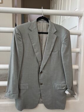 Ermenegildo Zegna Light Gray Single-Breasted Cashmere Blend Sport Coat